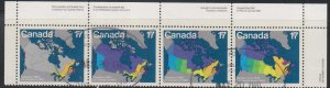 Canada, 17c Maps (SC# 893a) USED STRIP