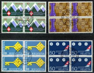 Switzerland Sc# 487-490 Used Block/4 1968 Definitives