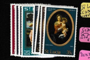 St Lucia SC 231-4, 237-40 MNH (9gaw) 