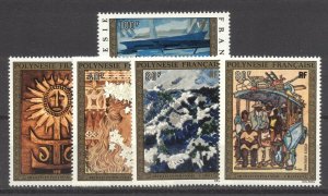 French Polynesia C100-104 YT PA77-80 MNH VF 1973 SCV $86.50