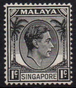 SINGAPORE Sc#1 KGVI Definitive (1948) MH