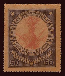 LIBERIA Scott #223a 1923 pineapple unused partial disturbed gum