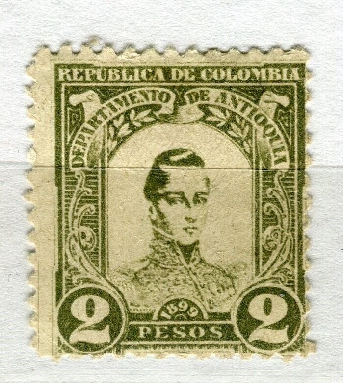COLOMBIA; ANTIOQUINA 1899 Cordoba issue Mint hinged 2c. value