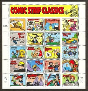 US 3000 MNH OG 1995 COMIC STRIP CLASSICS 32¢ Full Pane of 20 Very Fine