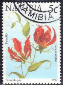 NAMIBIA SC# 853 **USED** 5c 1997  FLOWERS  SEE SCAN