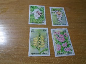 Flowers  : Ascension  #  381-84  MNH