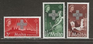 Malta Scott catalog # 263-265 Mint NH