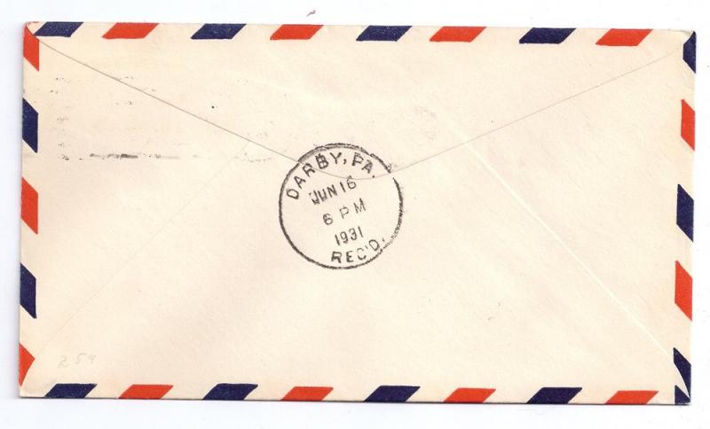 AM 20 First Flight Cover FFC Little Rock AR 1931 Air Mail