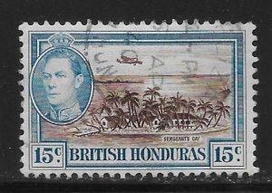 British Honduras 121 15c Sergeant's Cay Used