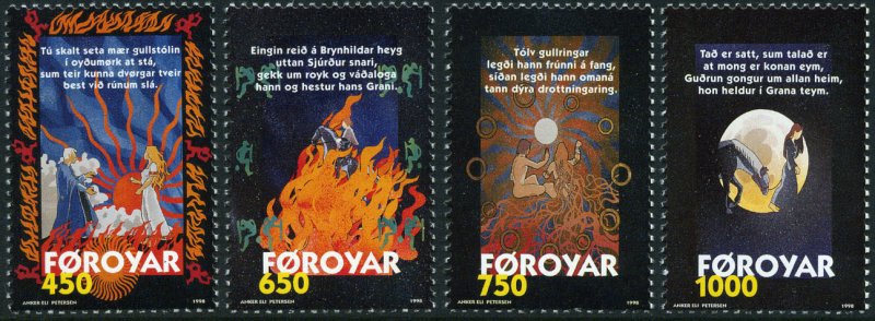 Faroe Is. 332-5 MNH - Scenes from Brynhild's Ballad