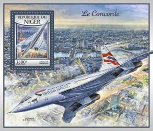 NIGER 2017 SHEET CONCORDE AVIATION PLANES nig17118b