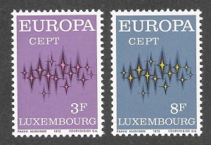 Luxembourg Scott 512-13 MNHOG - 1972 EUROPA Issue - SCV $0.95