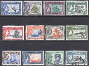 Gilbert & Ellice Is 1956 1/2d-10/- Pict SG 61-72 Scott 64-75 VFU Cat £41($57)