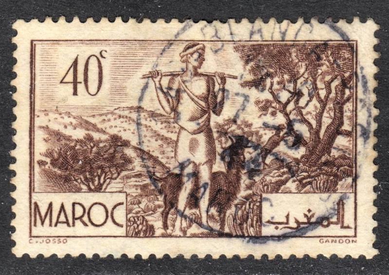 French Morocco Scott 157  F to VF used with a splendid SON cds.