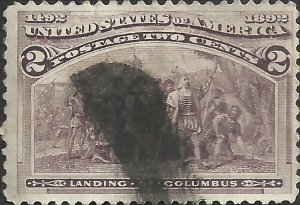 # 231 Brown Violet Used Landing Of Columbus