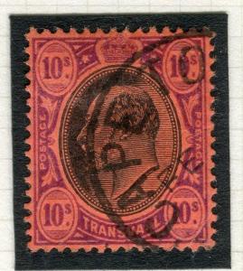 TRANSVAAL Interprovincial Period Ed VII CAPE TOWN Postmark on 10s. 