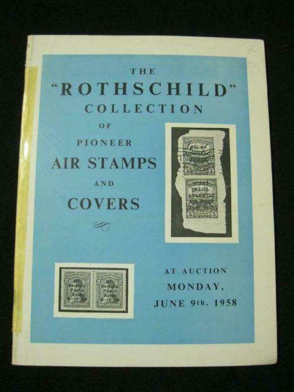 HR HARMER AUCTION CATALOGUE 1958 AIR STAMPS AND COVERS 'ROTHSCHILD'