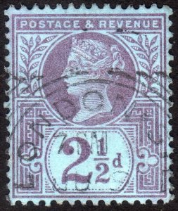 1887, Great Britain, 2 1/2p, Used, Sc 114 Sg 201