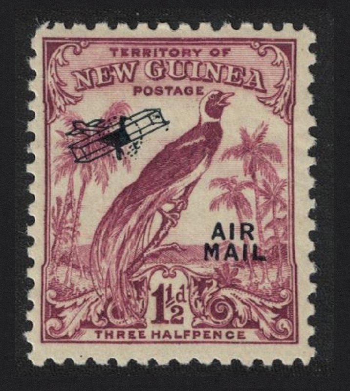 New Guinea Raggiana Bird of Paradise Ovpt 'Air Mail' 1½d 1931 MH SG#192