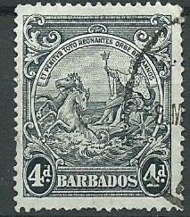 Barbados SG 253 Used perf 14 couple short perfs