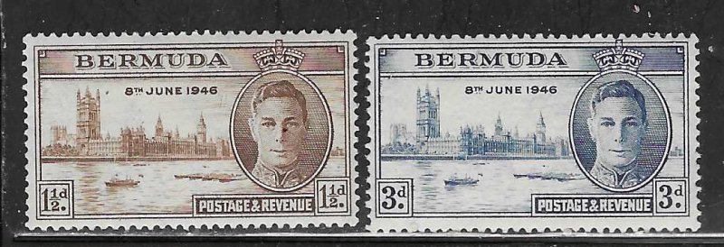 Bermuda  #131-132 Peace Issue (MLH) CV0.55