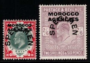 MOROCCO AGENCIES SG37/8s 1907-13 SPECIMEN SET MTD MINT