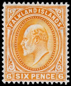 Falkland Islands Scott 26 (1905) Mint H F-VF, CV $50.00 M