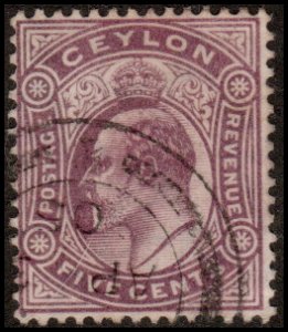 Ceylon 181 - Used - 5c Edward VII (wmk 3) (1904) (cv $1.30)