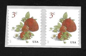 SC# 5201 - (3c) - Strawberry - MNH Coil Pair