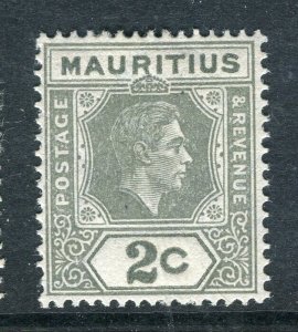 MAURITIUS; 1938 early GVI issue fine Mint hinged Shade of 2c. value