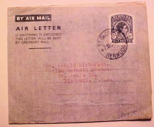 BERMUDA  AIR LETTEER 23 OCT 1948 ST.GEORGES