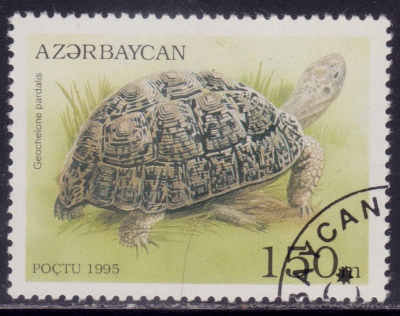 Azerbaijan, 1995, Fauna - Turtle, 150k, sc#522, CTO.used++