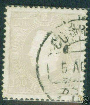 Portugal Scott 44b Used King Luiz stamp, CV 45$
