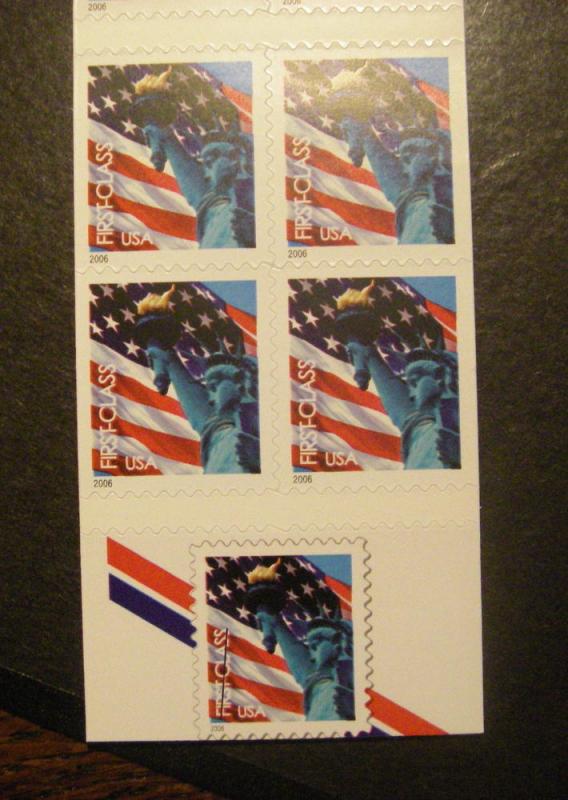 Scott 3973, (39c) nondenom Liberty, block of 4, booklet