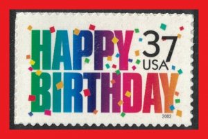 US 3695 Happy Birthday 37c single MNH 2002