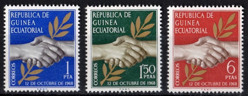 Equatorial Guinea 1968 ATTAINMENT OF INDEPENDENCE set Perforated Mint )NH)