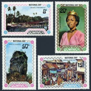 Dominica 328-331,332, MNH. National Day 1971. Boats at Portsmouth, Carnival.