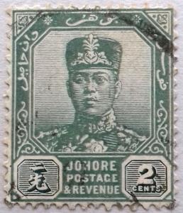 JOHORE 1921 2c Sultan Ibrahim Used