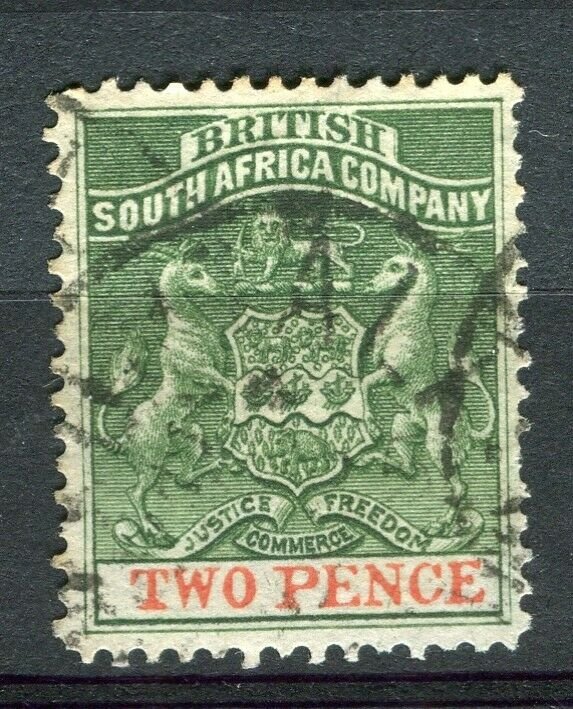 RHODESIA: 1892 early classic Springbok issue used Shade of 2d. value