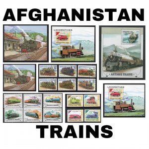 Thematic Stamps - Afghanistan - Trains - Choose from dropdown menu