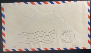 1953 Agana Guam USA First Flight Airmail cover FFC To Saigon French Indo China