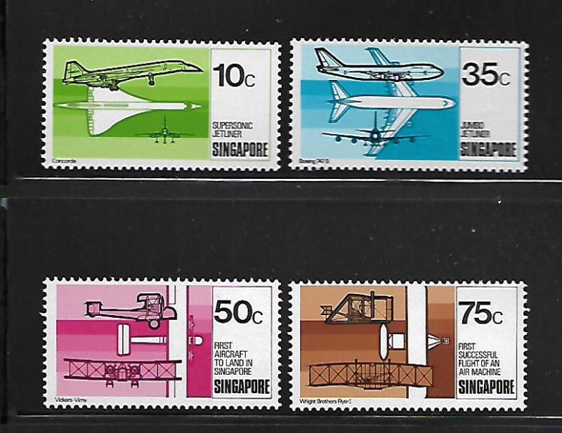 SINGAPORE, 312-315, MNH, AVIATION DEVELOPMENT