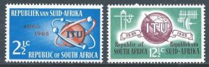 South Africa #306-7 NH ITU Centenary