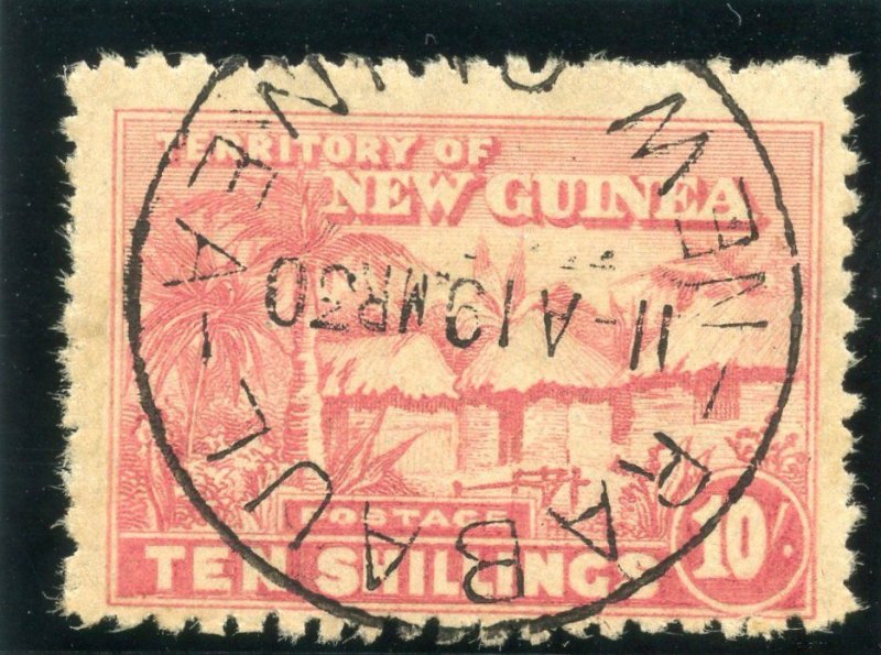 New Guinea 1925 KGV 10s dull rose very fine used. SG 135. Sc 12.