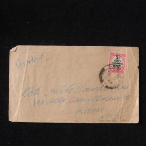 WS-E906 BRITISH KUT - To Italy, South Africa Surch. Stamp 1946 Printed Cover