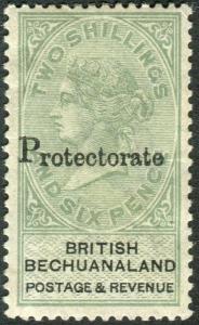 BECHUANALAND-1888 2/6 Green & Black.  A mounted mint example Sg 48