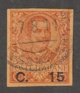 Italy, Stamp, Scott#92,  used, hinged, cut square, C.15,