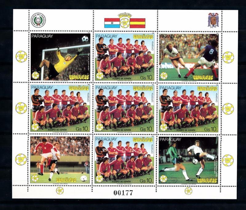 [60858] Paraguay 1982 World Cup Soccer Football Spain MNH