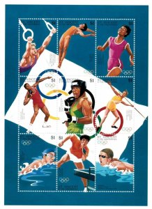 St. Vincent 1996 SC# 2318 Olympic Games, Sports, Swim - Sheet of 9 Stamps - MNH