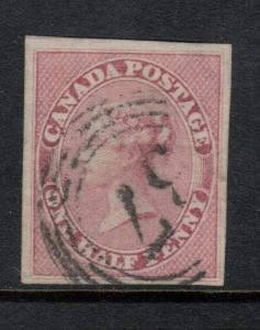 Canada #8 Extra Fine Used With Ideal 4 Ring 37 Quebec Cancel